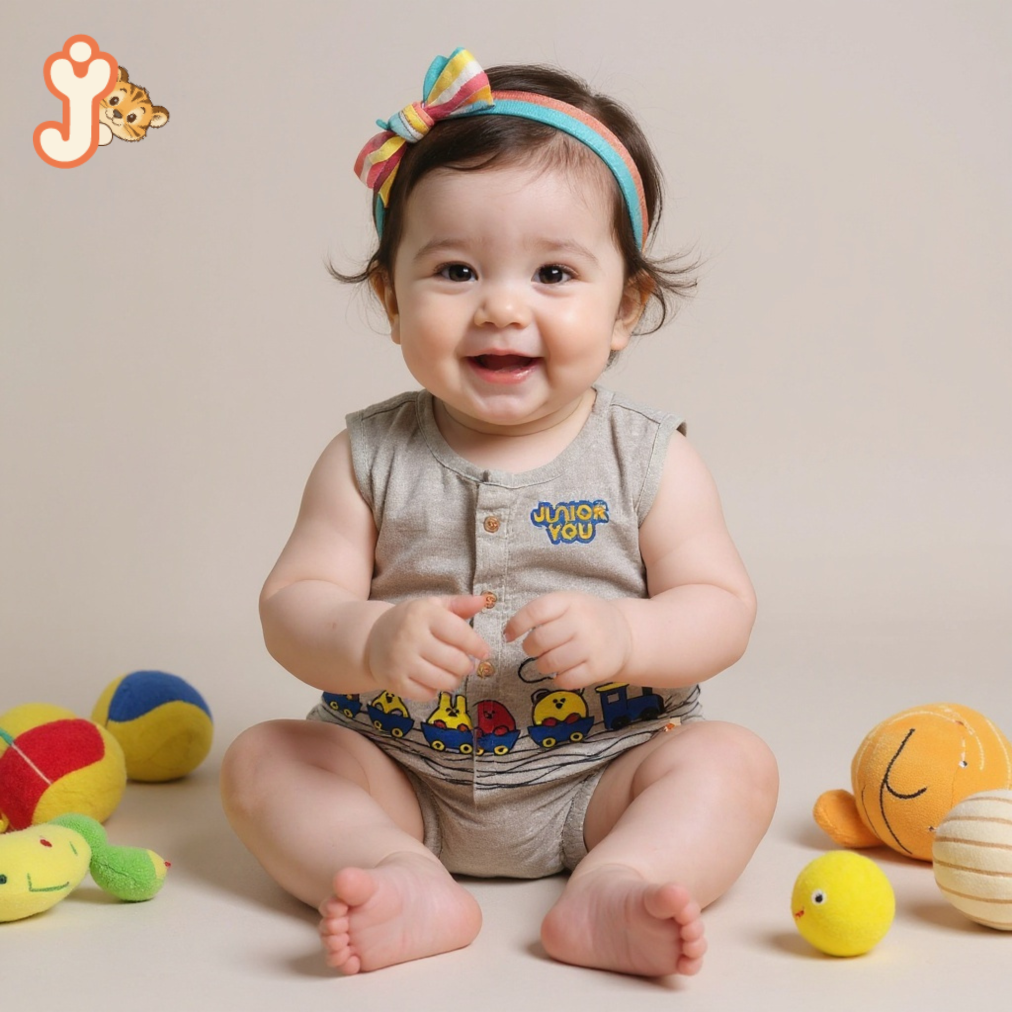 Junioryou Organic Cotton muslin Jhabla set with Bloomers (Unisex) - Junioryou Express