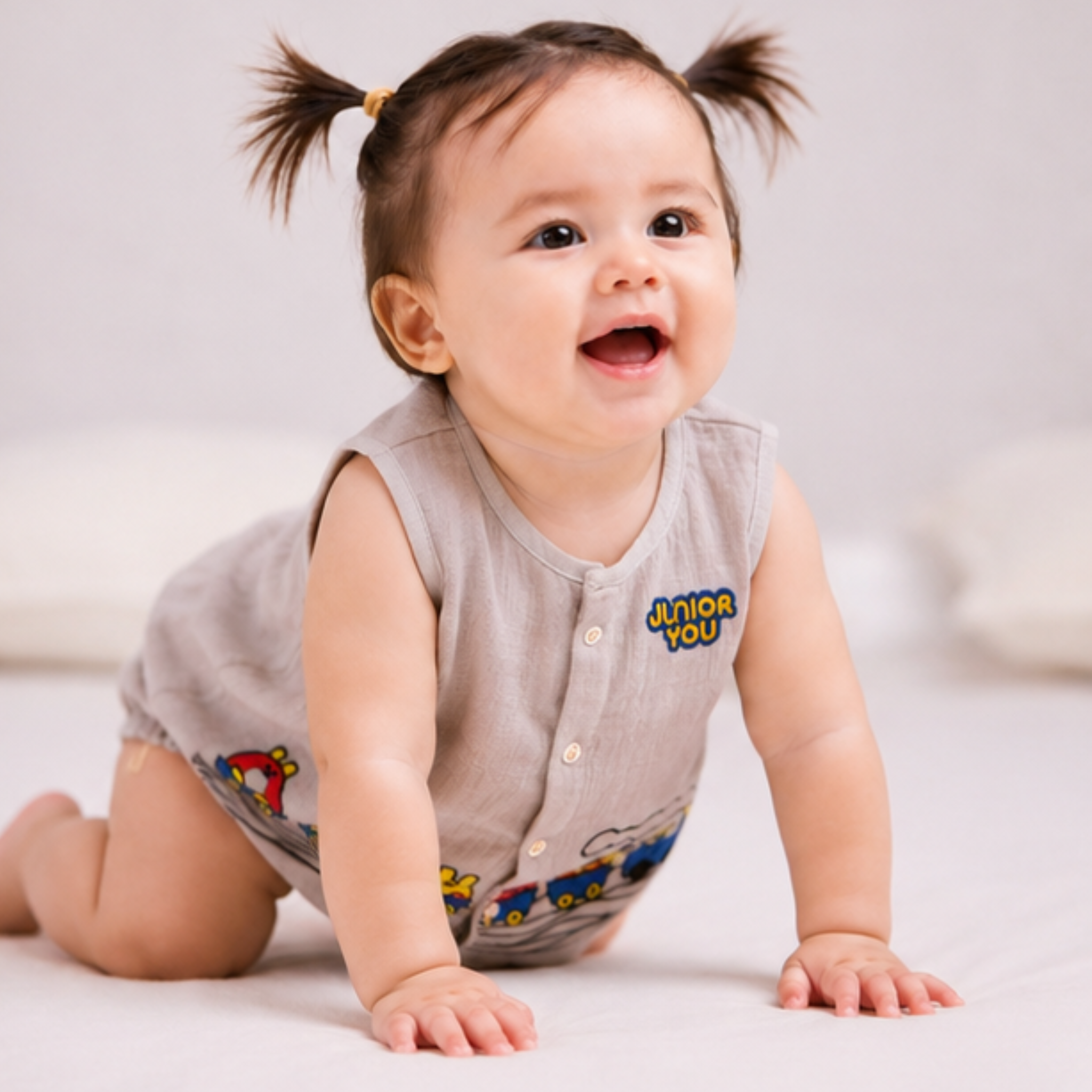 Organic Cotton muslin Jhabla set with Bloomers for baby girl - Junioryou Express