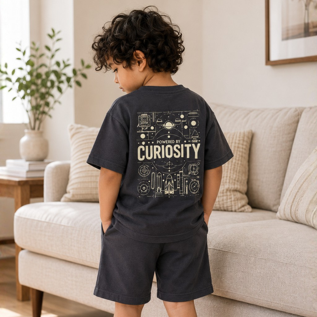 Powered By Curiosity Co-ord Set with Sneak Peek Shorts