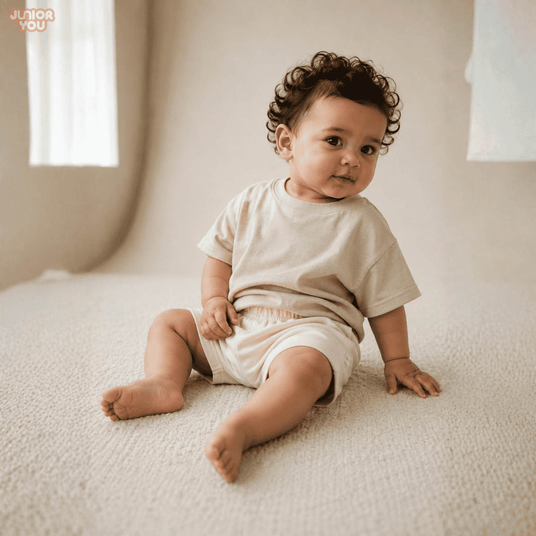 Understated Diaper Shorts - Biege