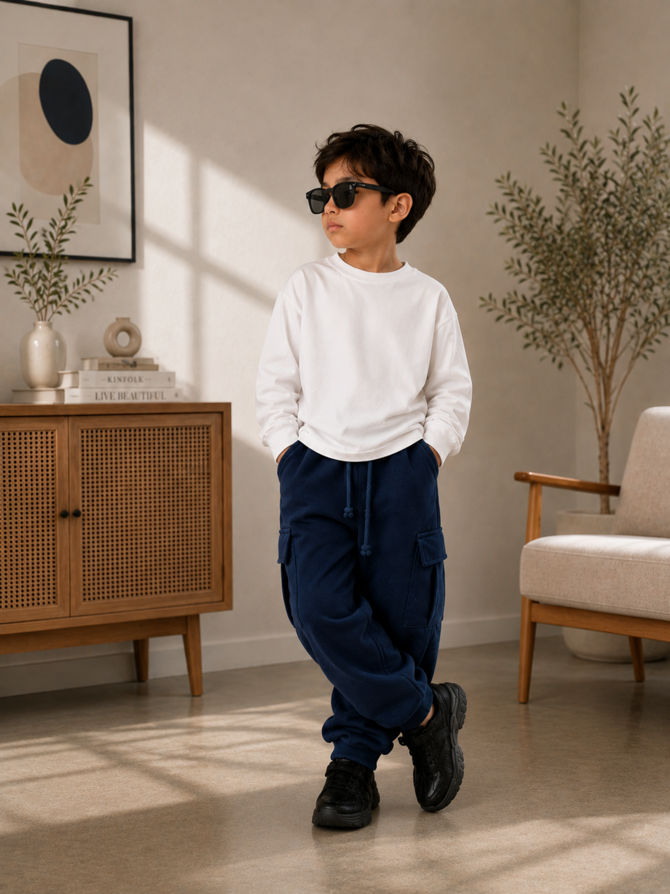 Understated Joggers - Navy Blue