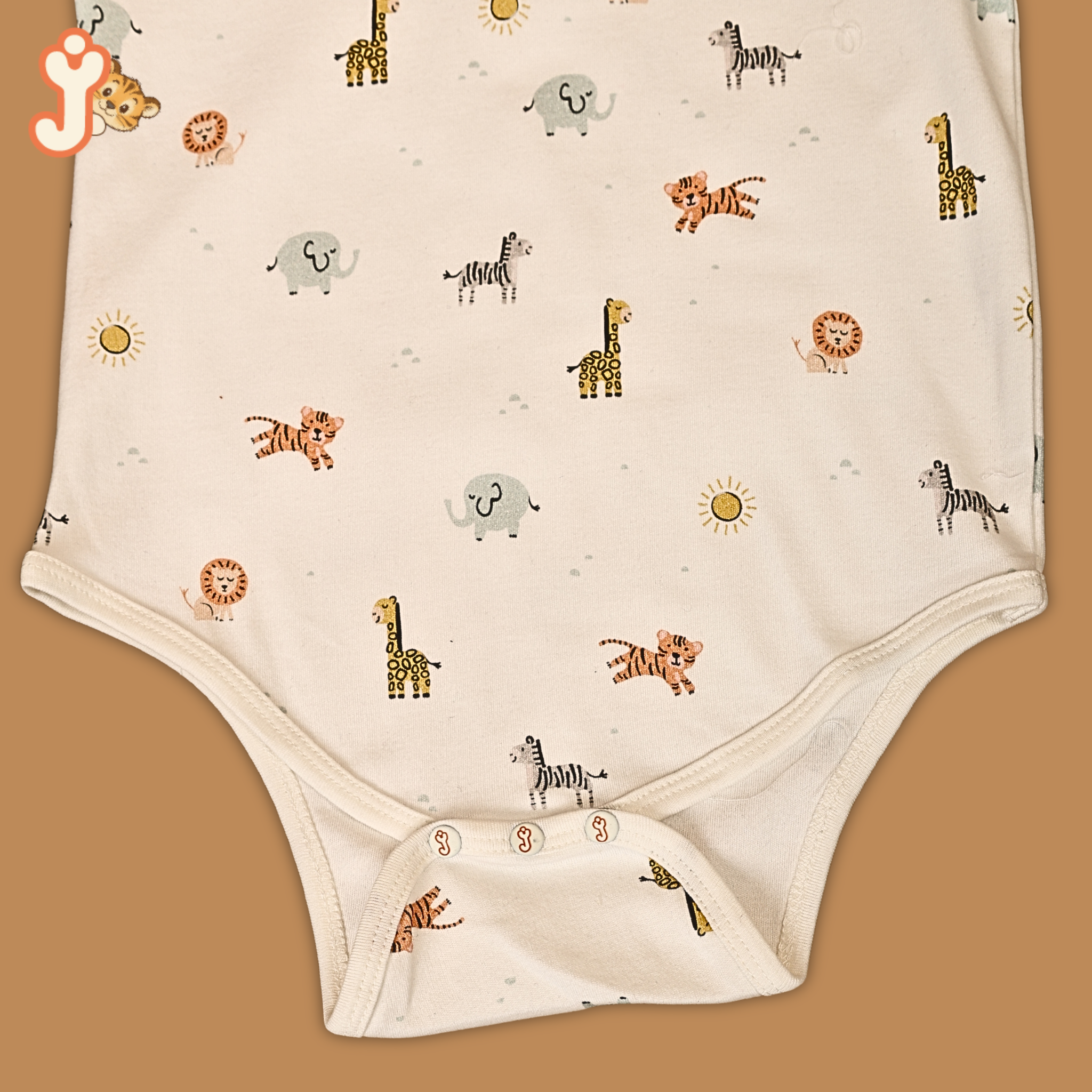 Junioryou Organic Cotton Collared Onesie (Unisex) - Wild Wonders