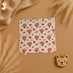 Junioryou Organic Cotton muslin Wash cloth for babies - Balloon Safari