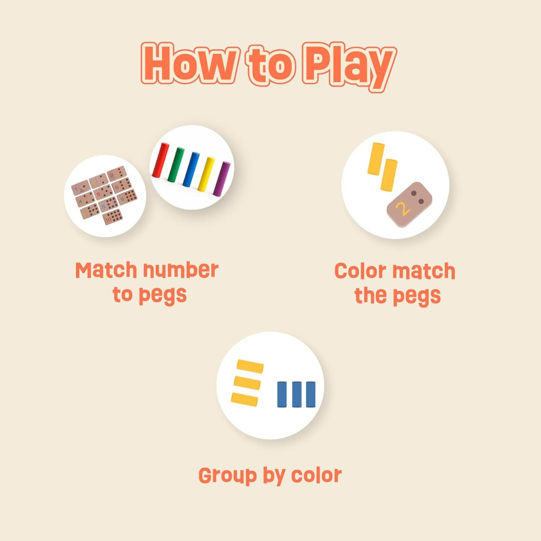 Wooden Number Peg Board