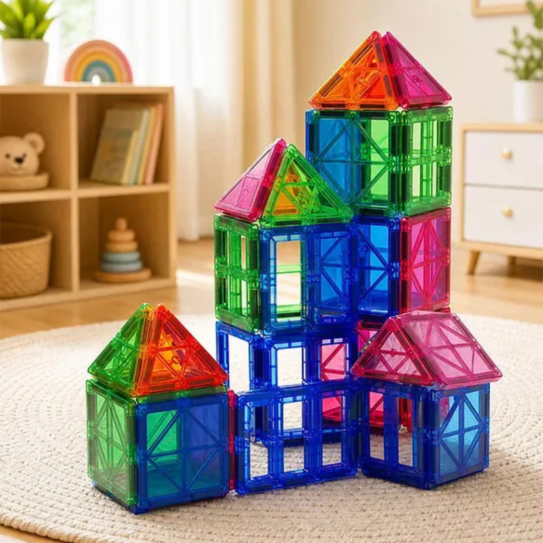 Colorful Magnetic Tiles for Kids