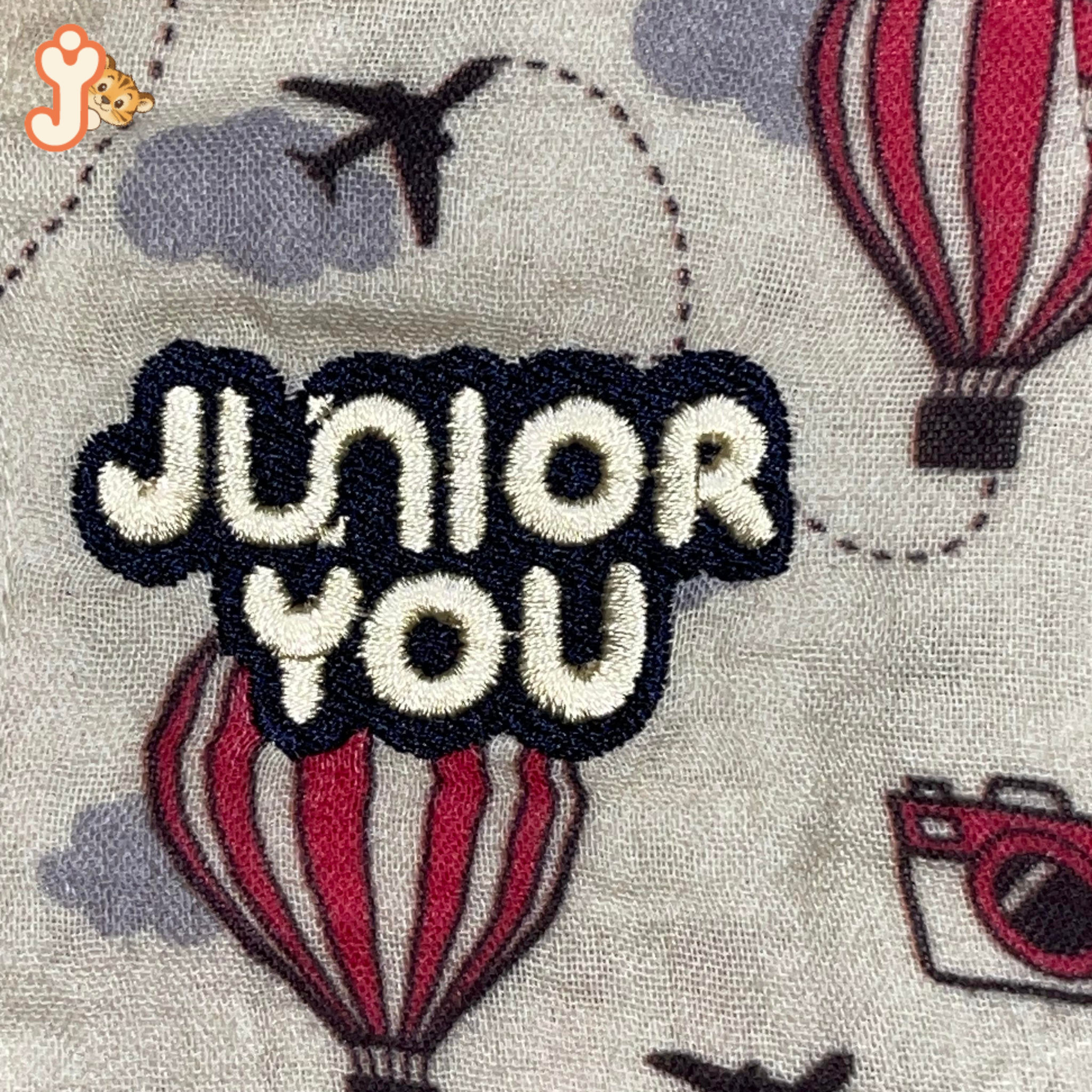 Junioryou Organic Cotton Muslin Shirt Co-ord set (Unisex) - Balloon Safari
