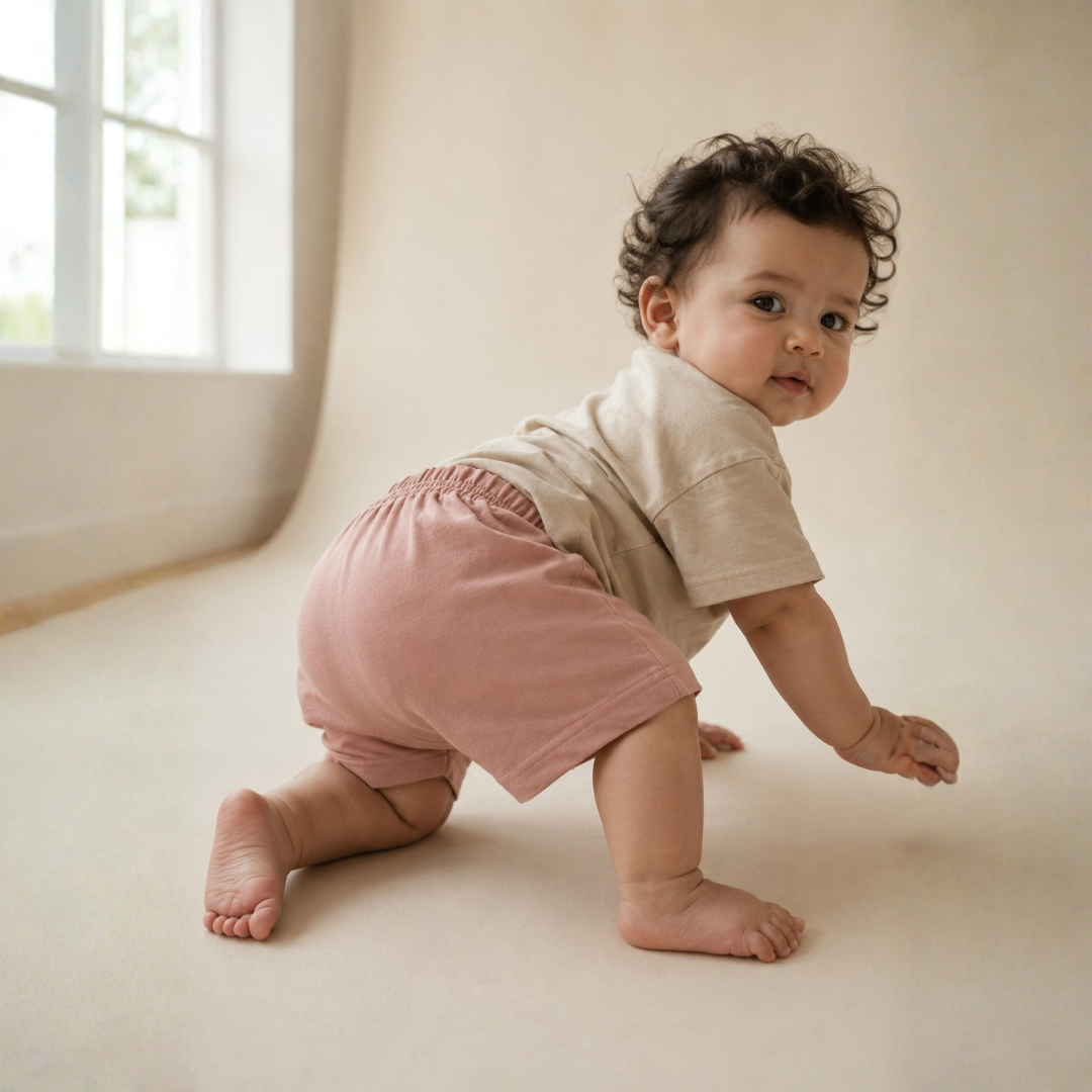 Understated Diaper Shorts - Pink