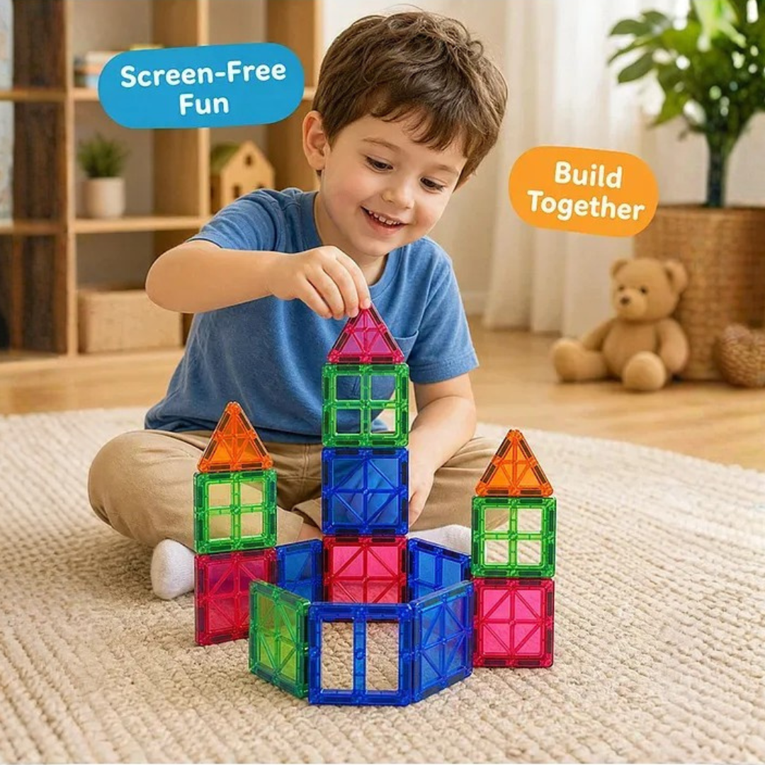 Colorful Magnetic Tiles for Kids