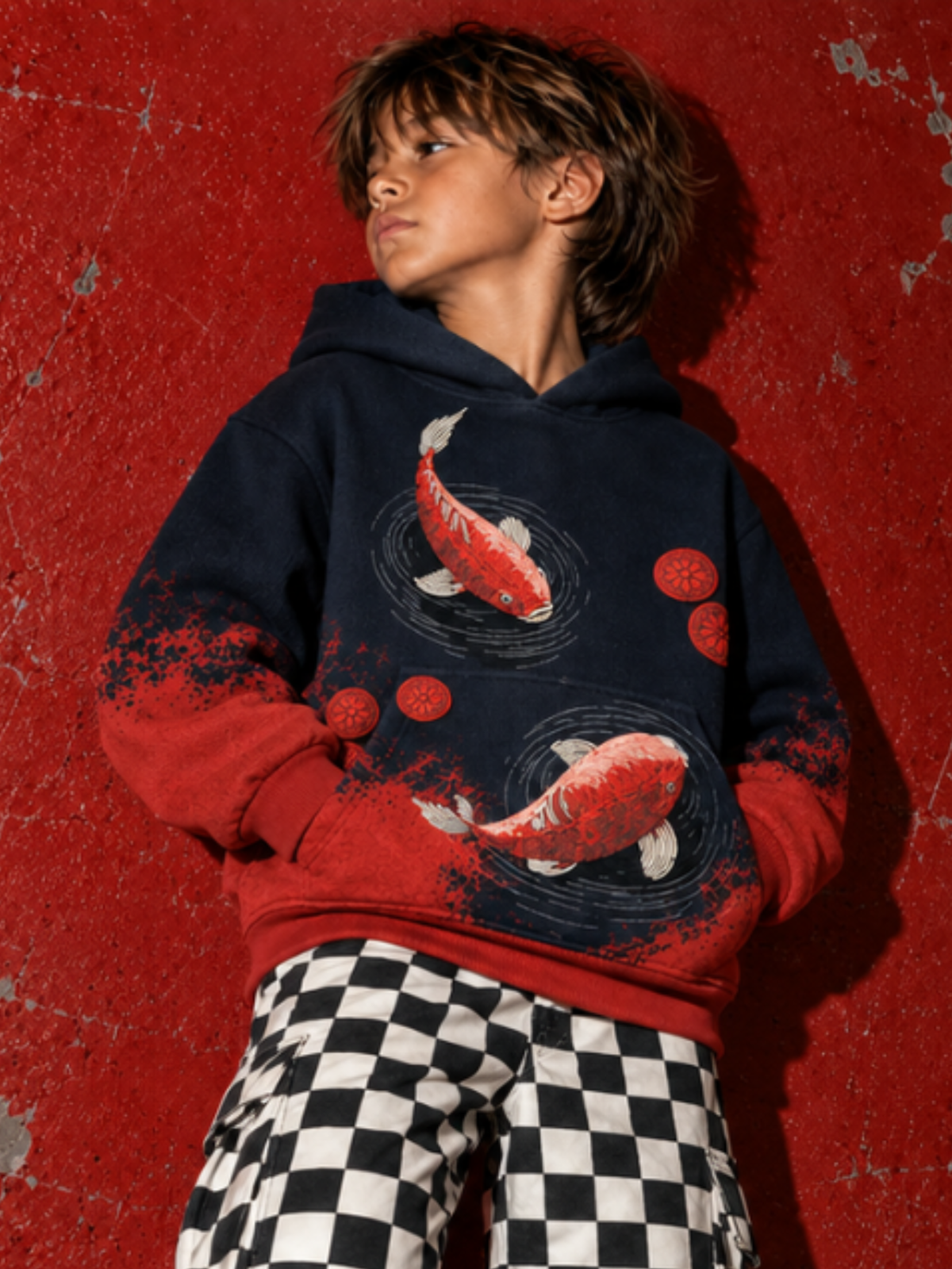 Koi Splash Hoodie - Black