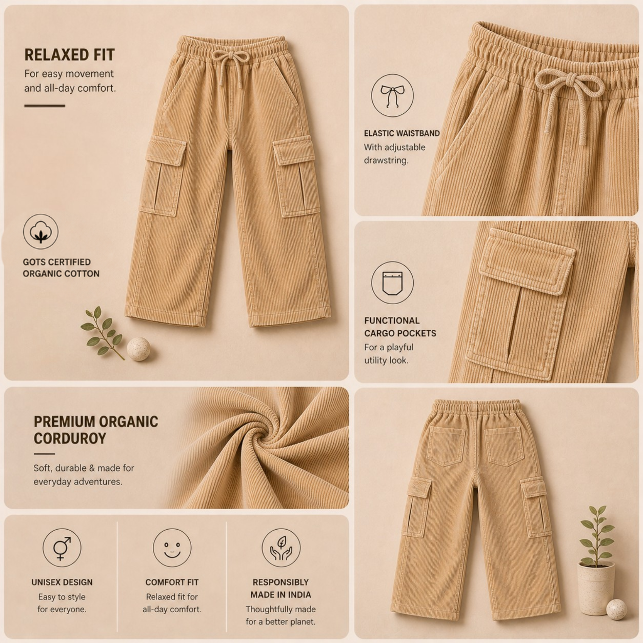Khaki Cargo Pants