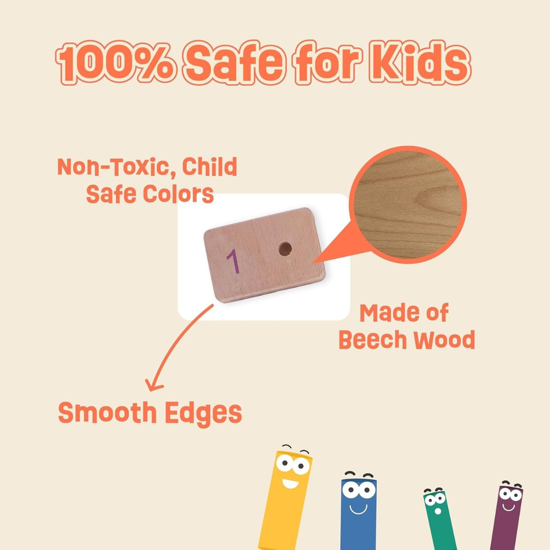 Wooden Number Peg Board