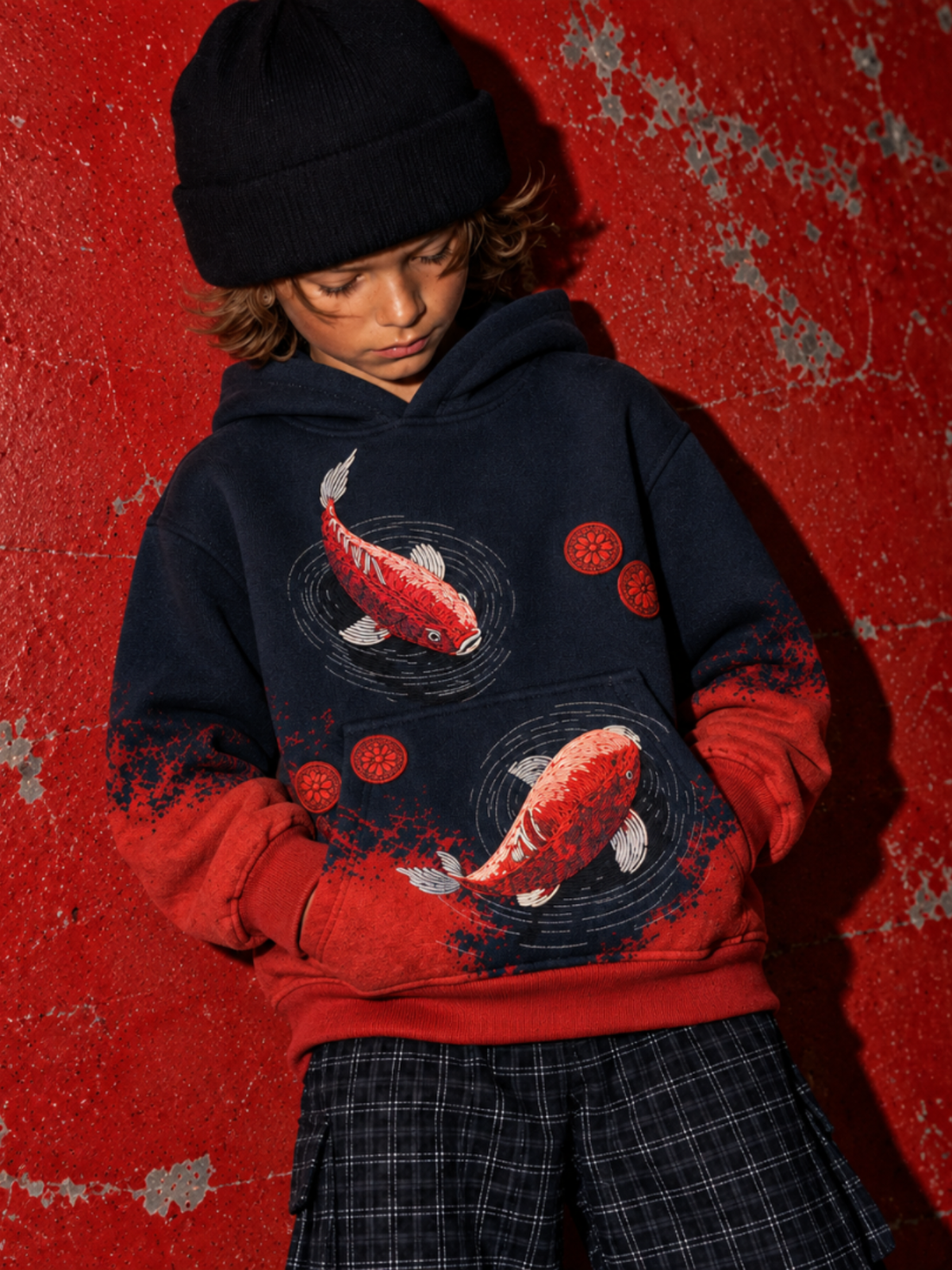 Koi Splash Hoodie - Black