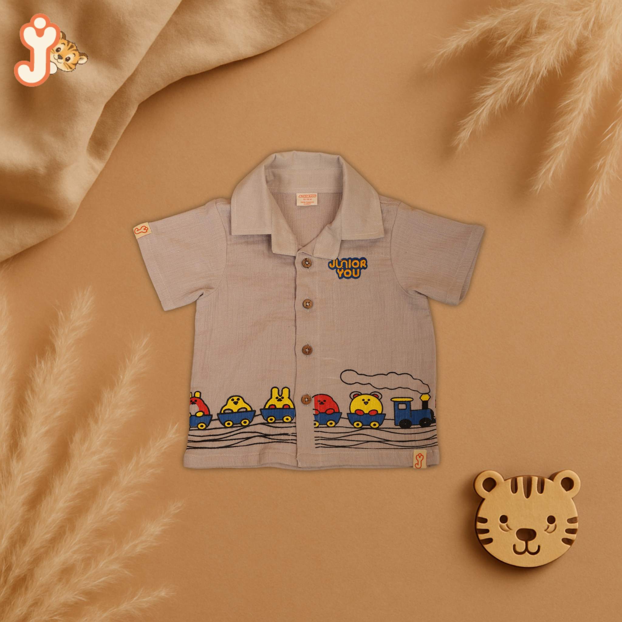 Junioryou Organic Cotton Muslin Shirt Co-ord set (Unisex) - Junioryou Express
