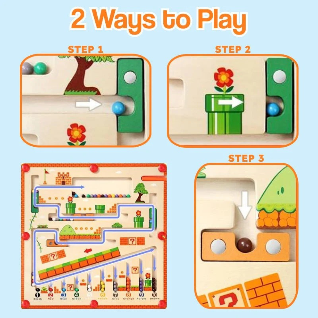 Magnetic Color & Number Maze