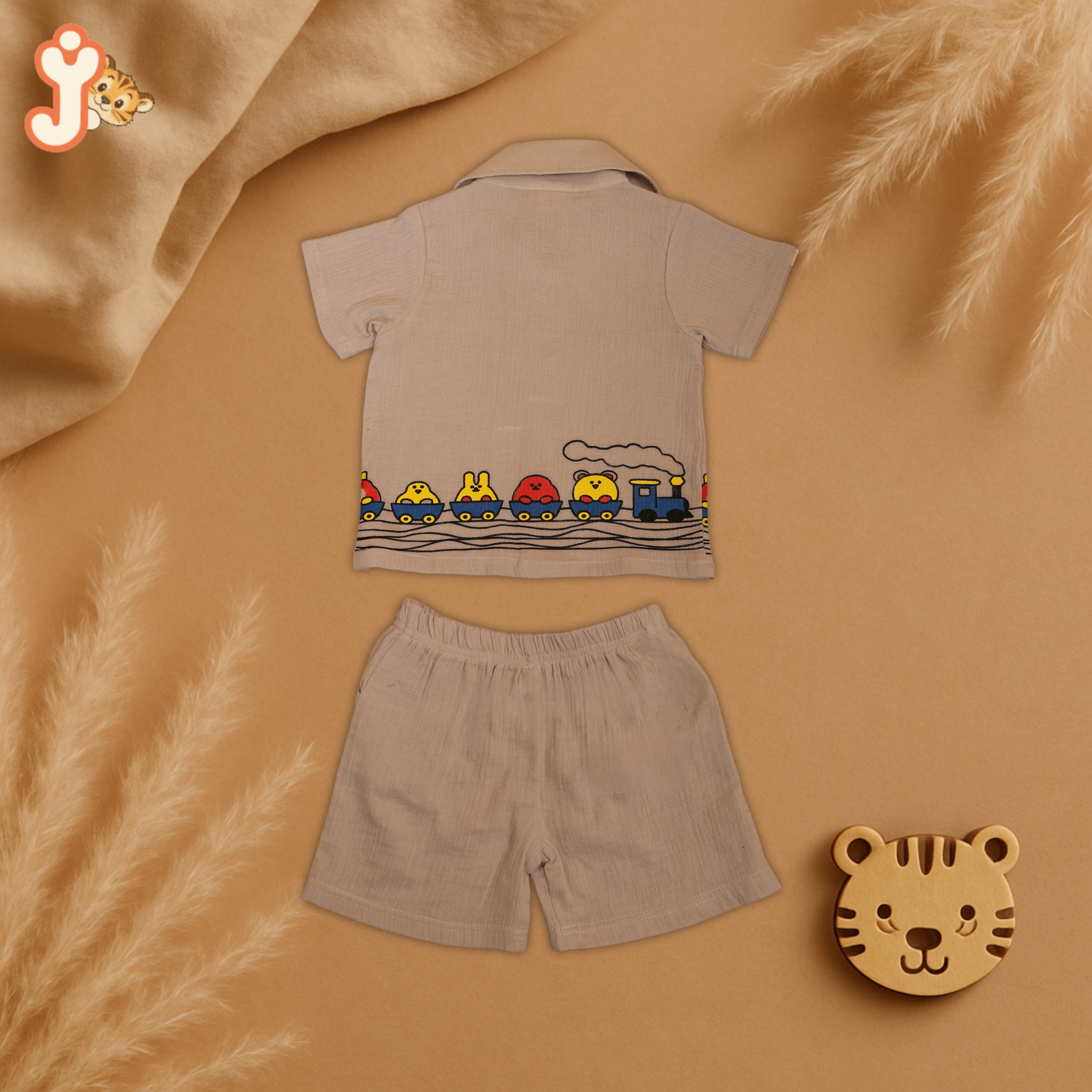 Junioryou Organic Cotton Muslin Shirt Co-ord set (Unisex) - Junioryou Express