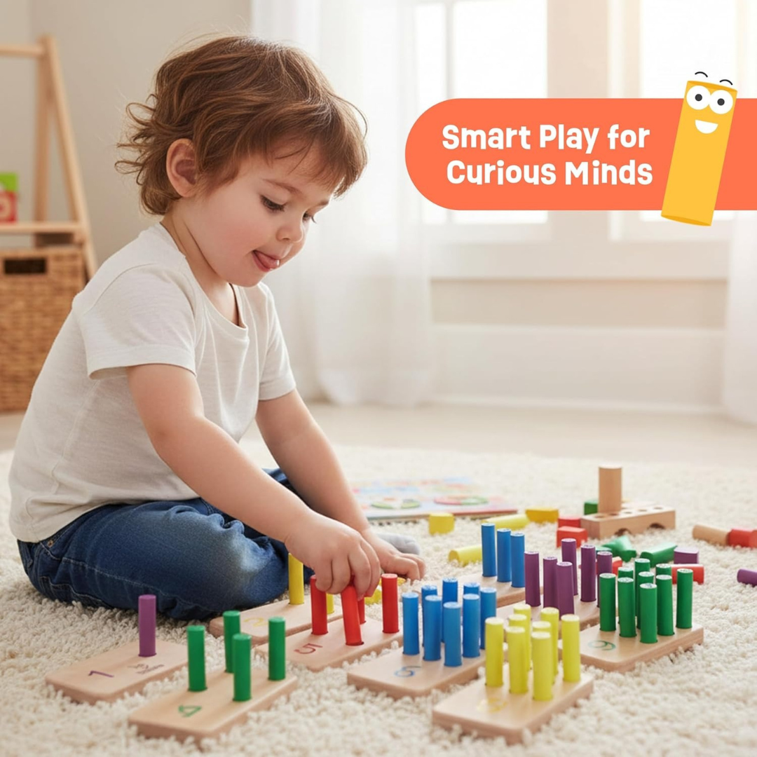 Wooden Number Peg Board