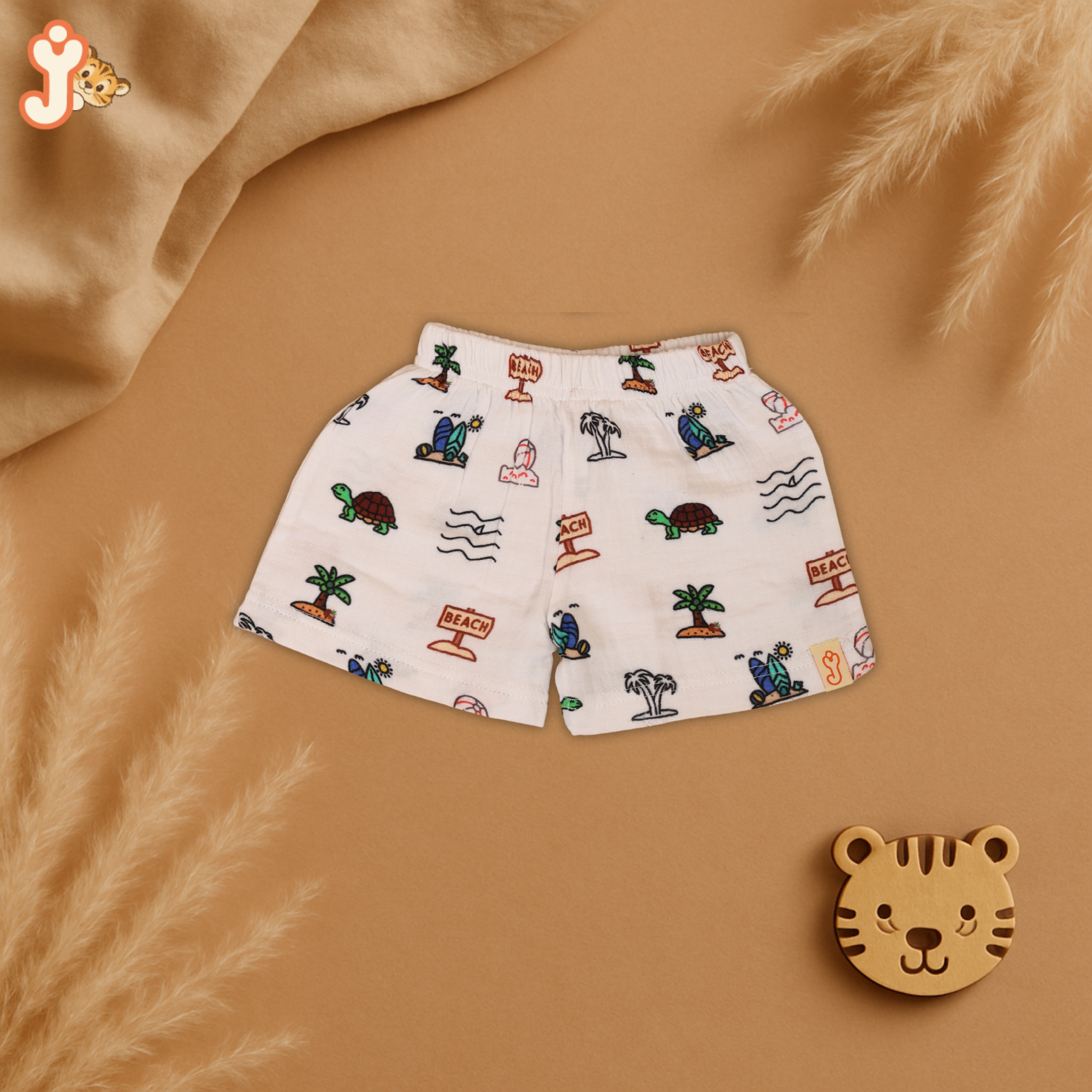 Junioryou Organic Cotton muslin Jhabla set with Shorts (Unisex) - Sandy Toes Holiday