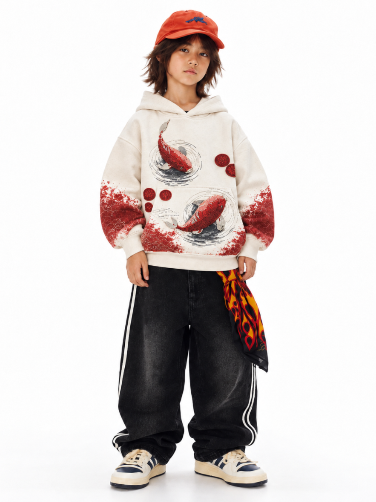 Koi Splash Hoodie - White