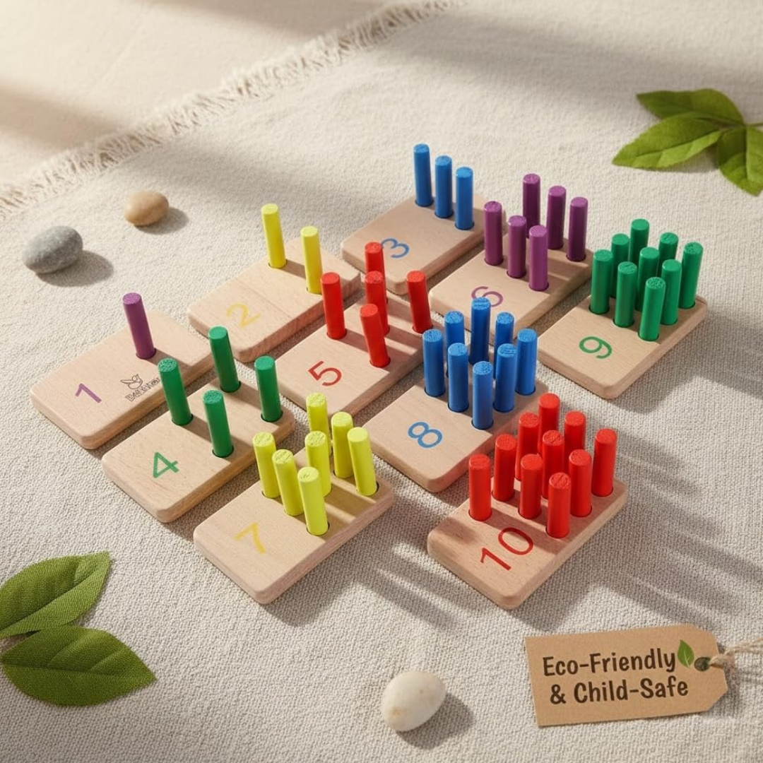 Wooden Number Peg Board
