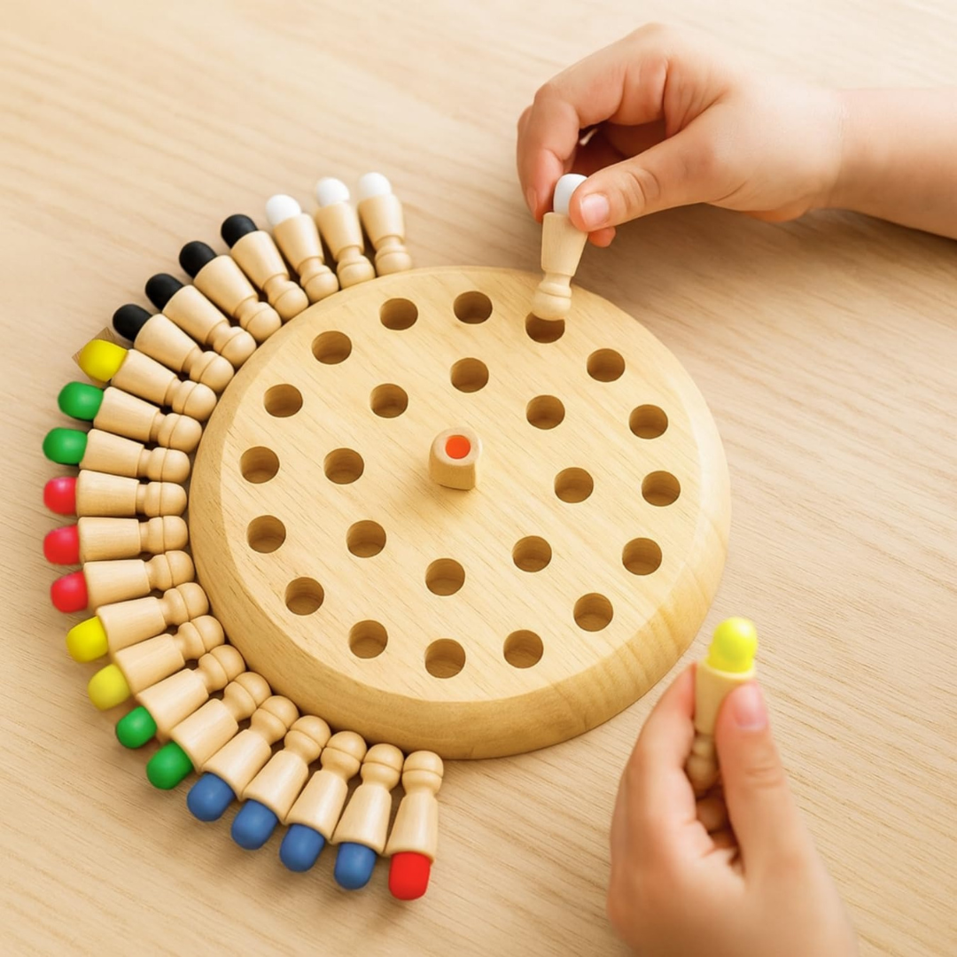 Wooden Memory Chess Game