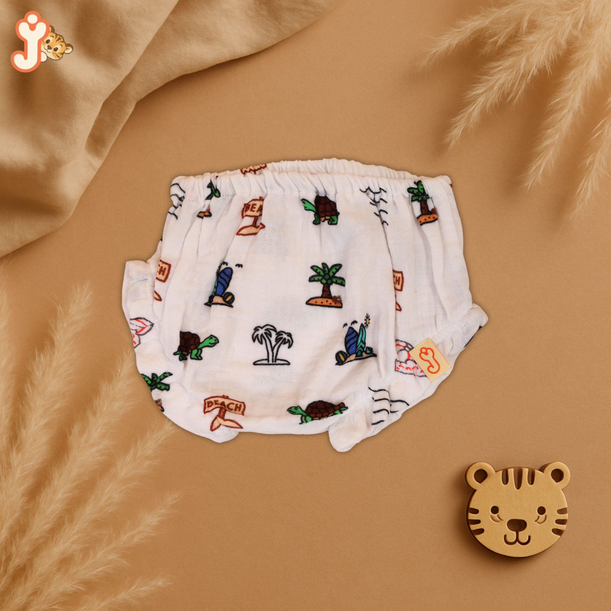 Junioryou Organic Cotton muslin Jhabla set with Bloomers (Unisex) - Sandy Toes Holiday