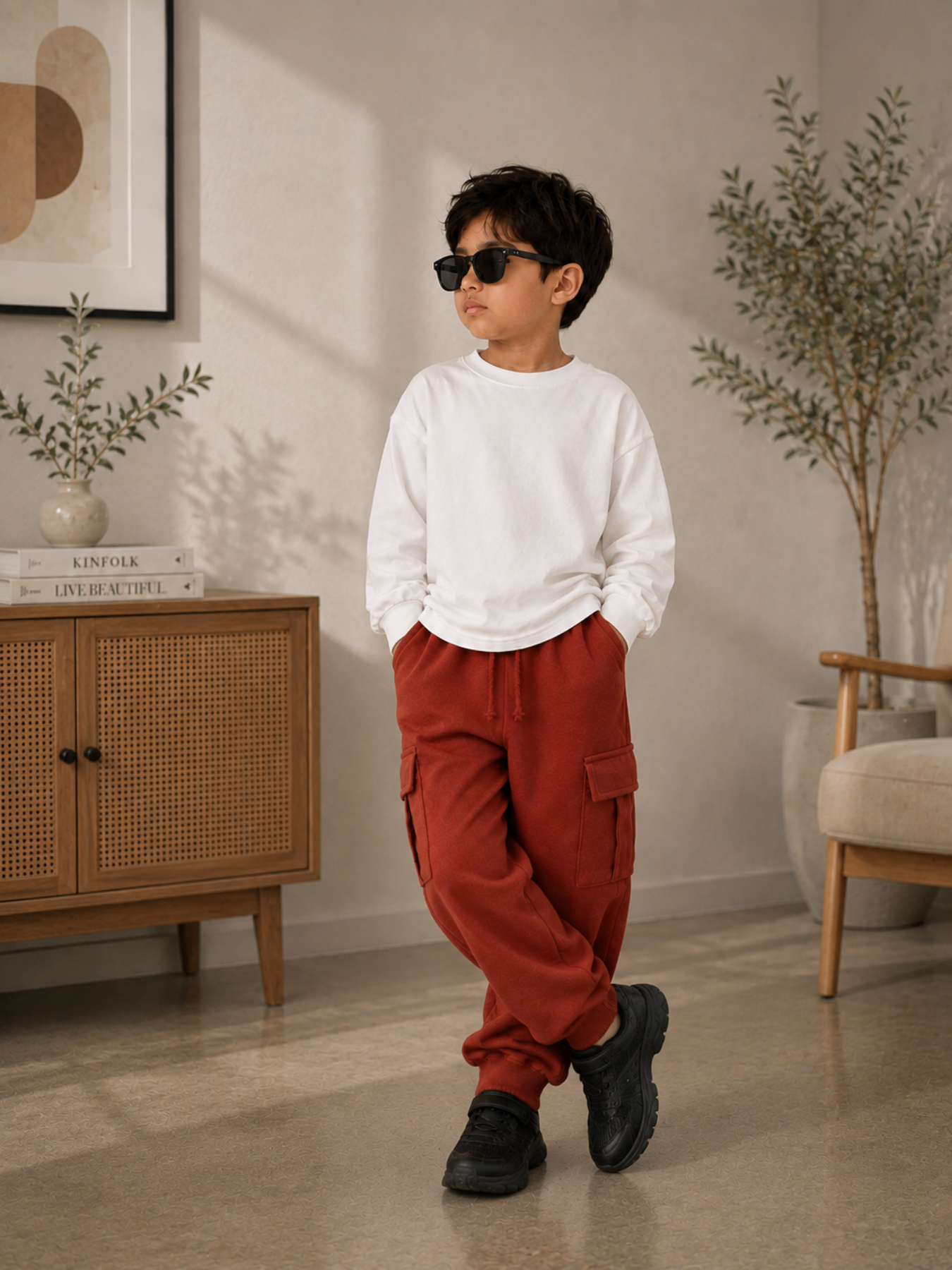 Understated Joggers - Rust