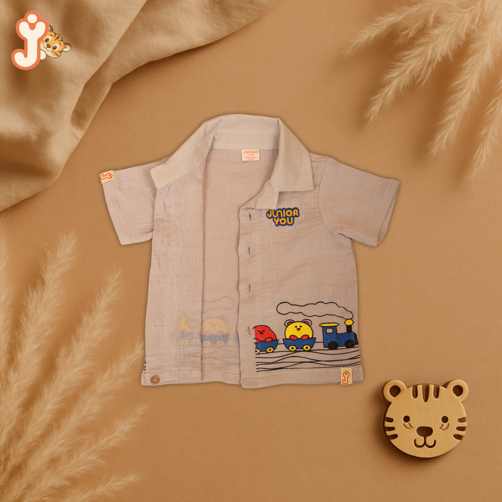 Junioryou Organic Cotton Muslin Shirt Co-ord set (Unisex) - Junioryou Express