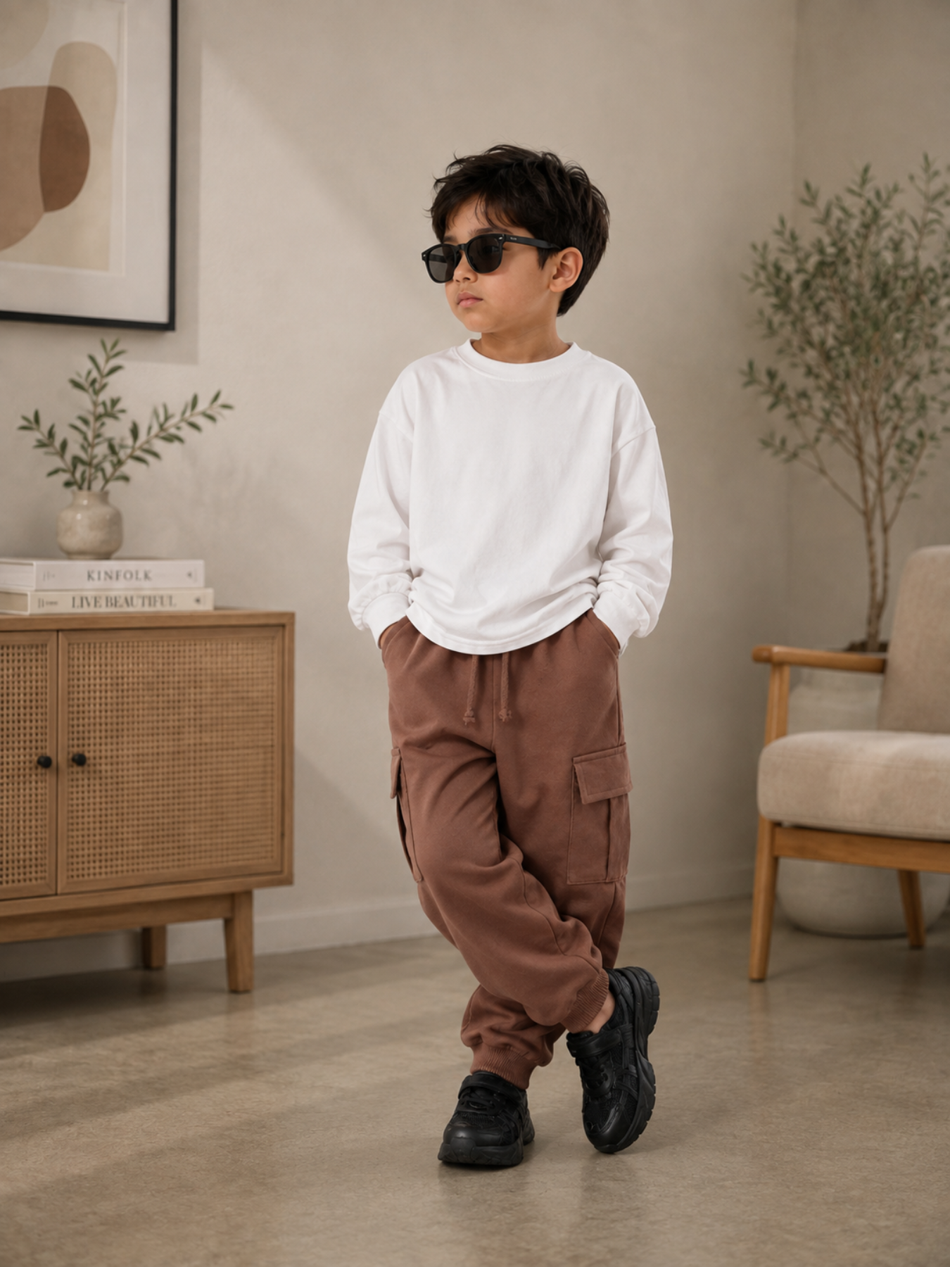 Understated Joggers - Brown