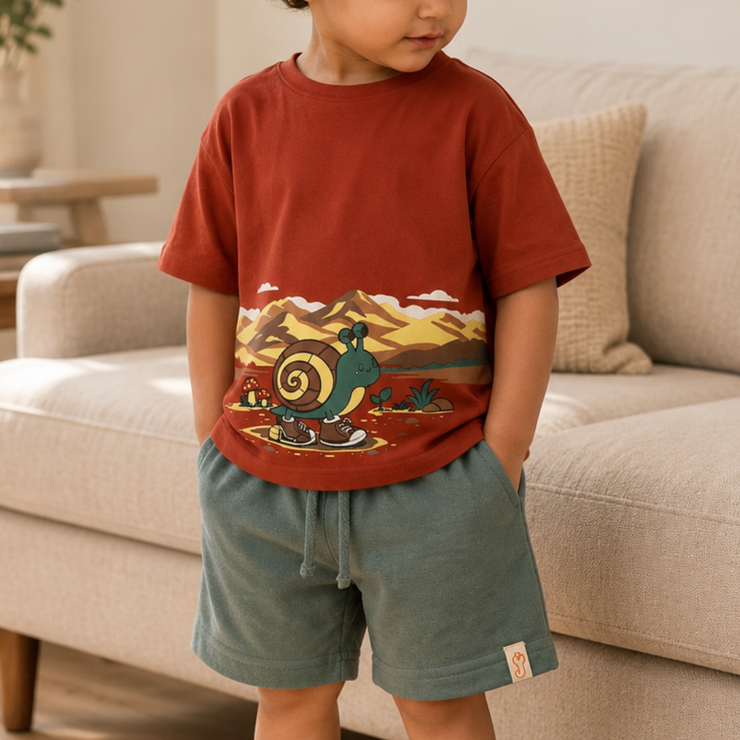 Mountain Crawler Co-ord Set with Green Shorts