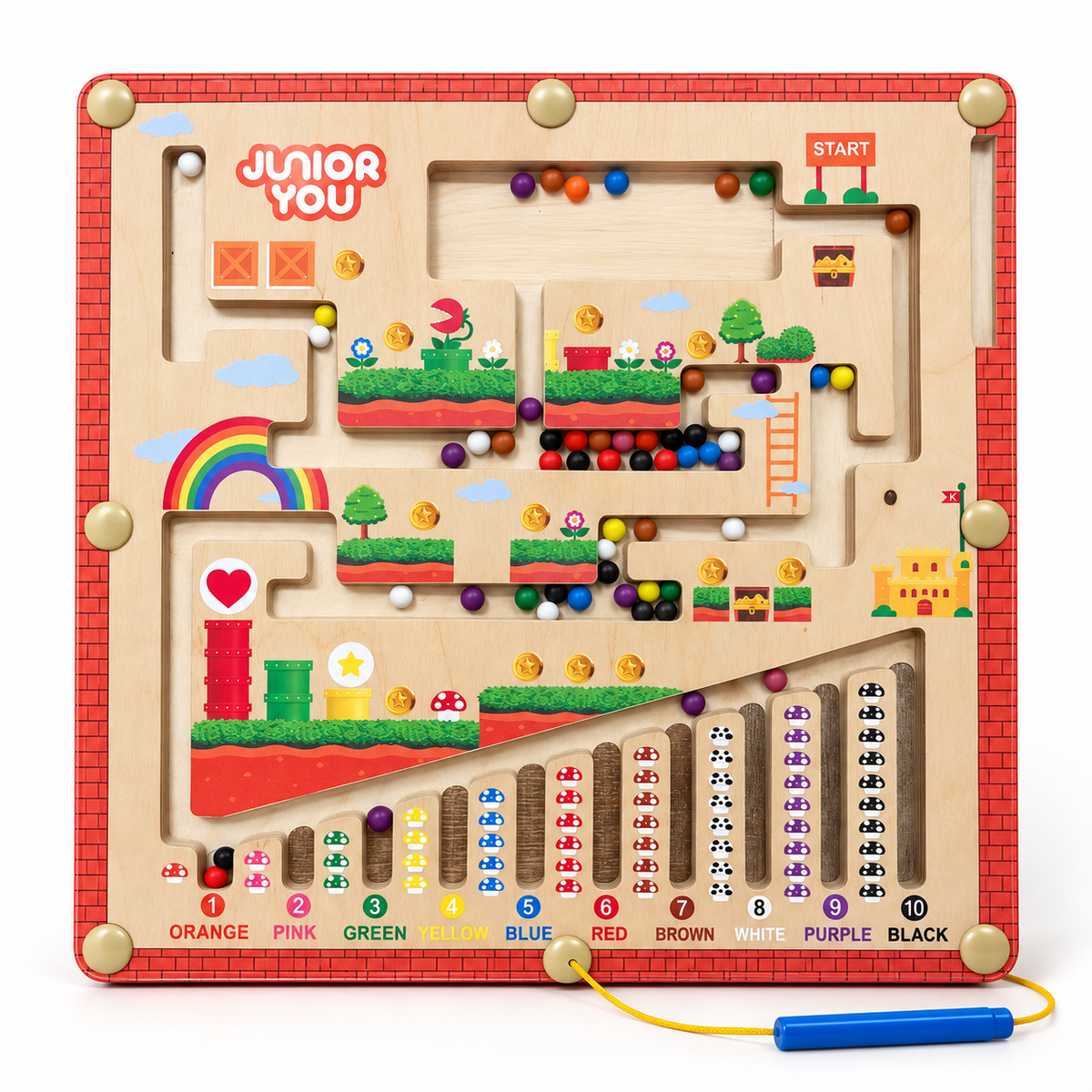Magnetic Color & Number Maze