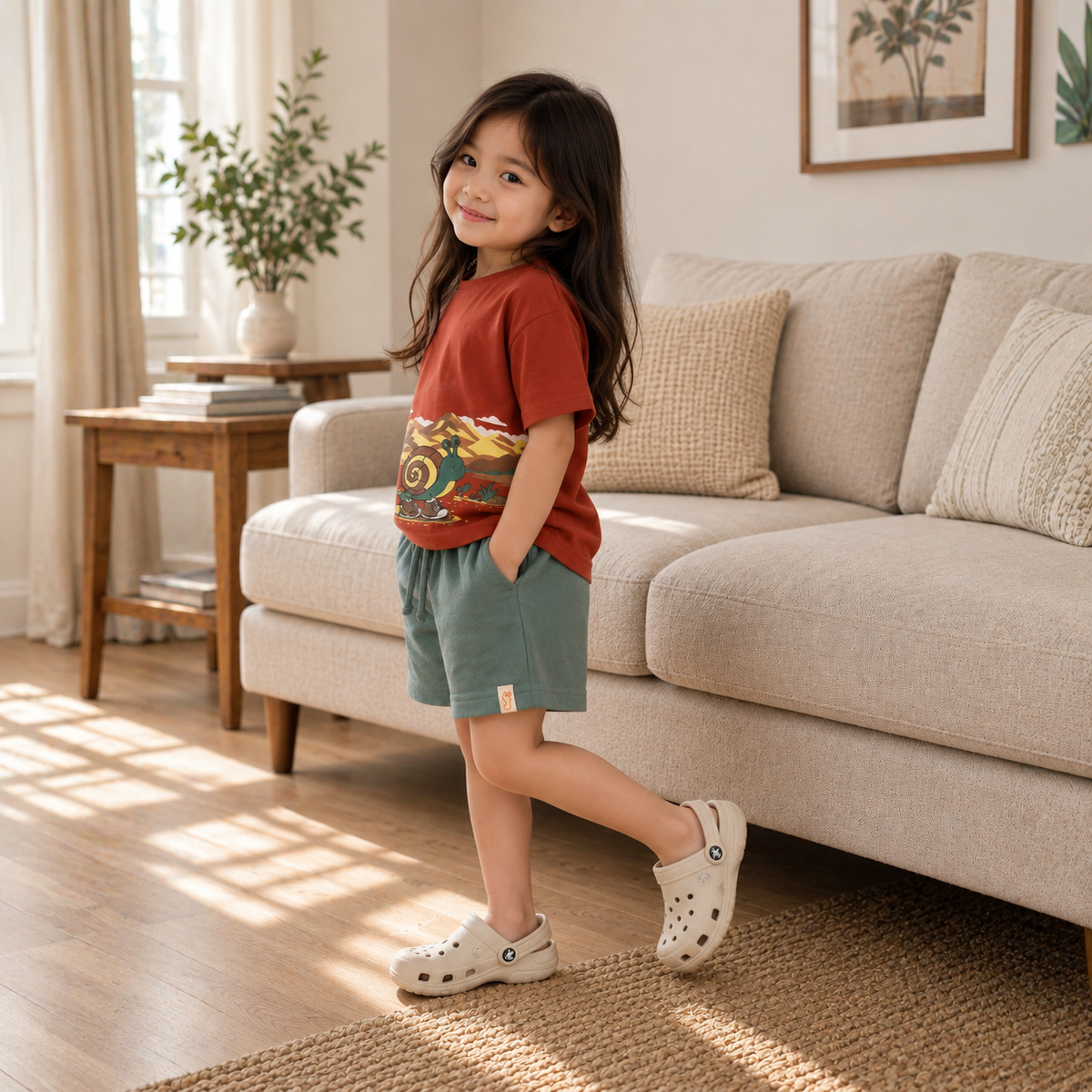 Mountain Crawler Co-ord Set with Green Shorts