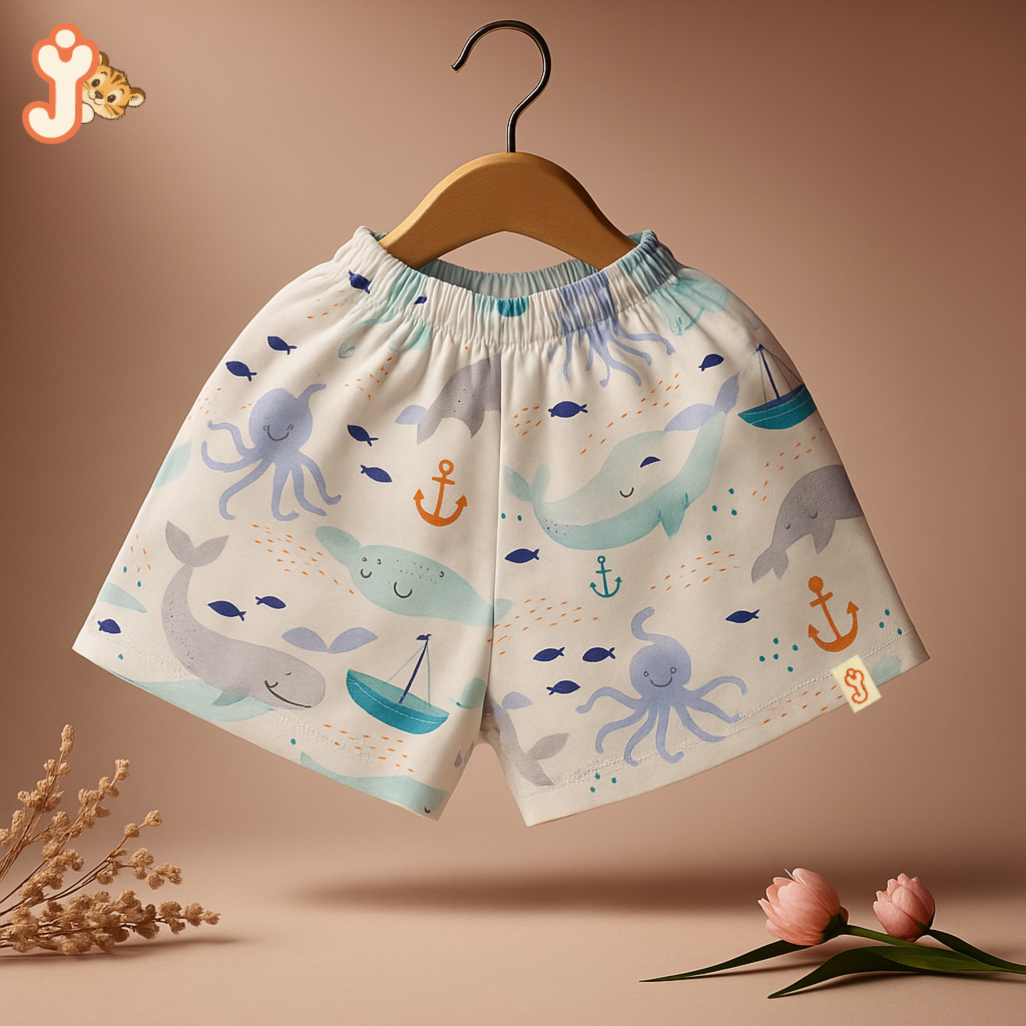 Junioryou Organic Cotton T-shirt Co-ord set (Unisex) - Aquatales Adventure
