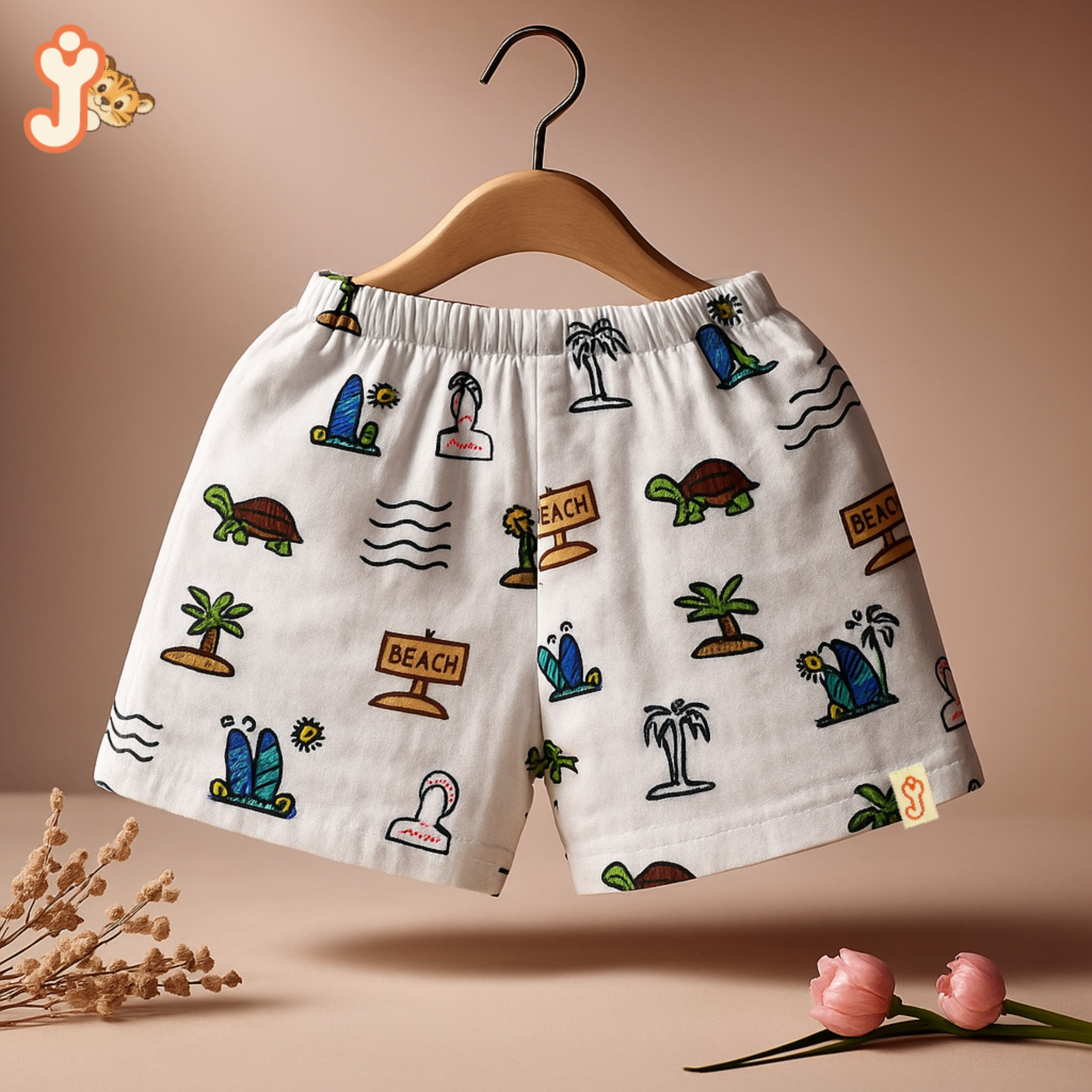 Junioryou Organic Cotton muslin Jhabla set with Shorts (Unisex) - Sandy Toes Holiday