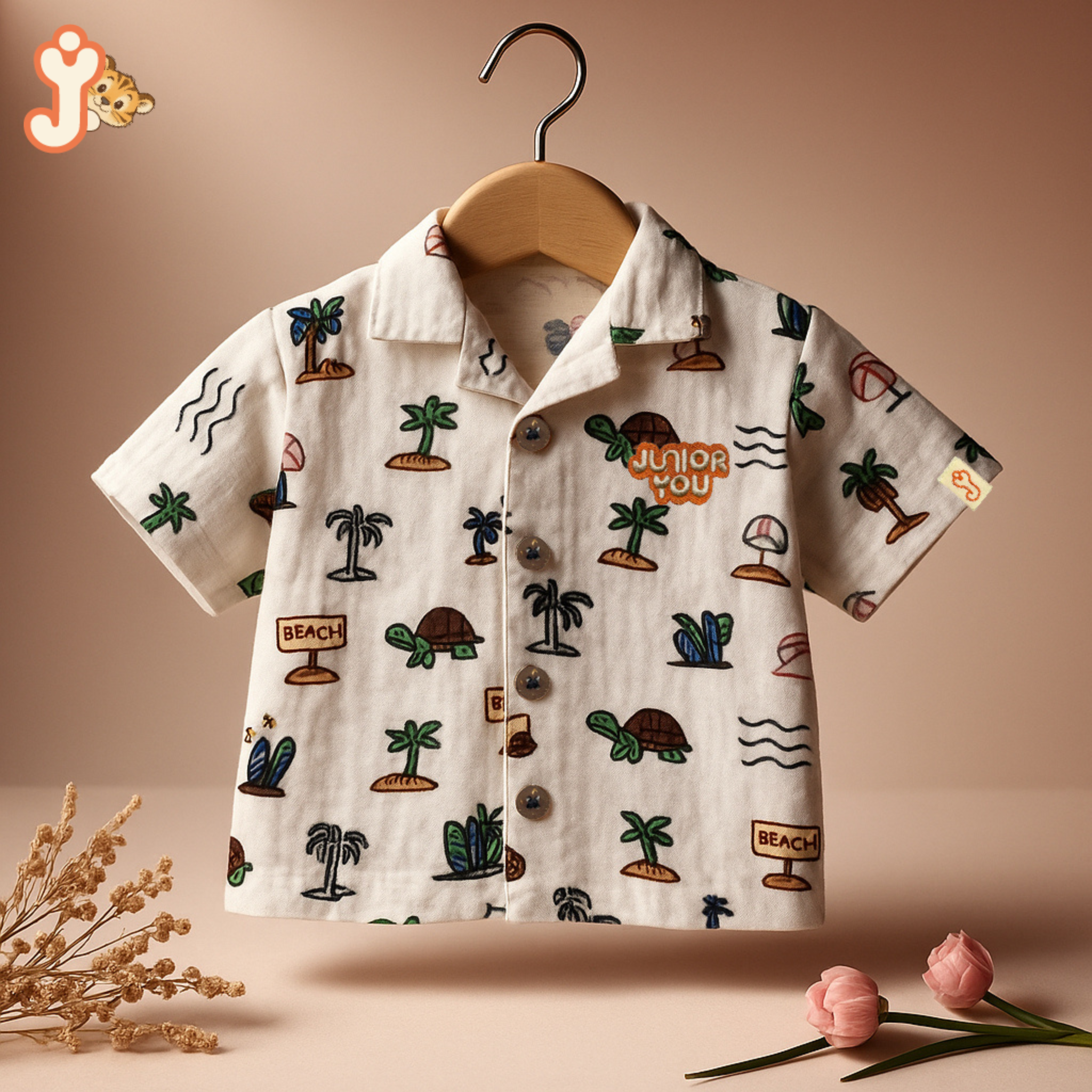 Junioryou Organic Cotton Muslin Shirt Co-ord set (Unisex) - Sandy Toes Holiday