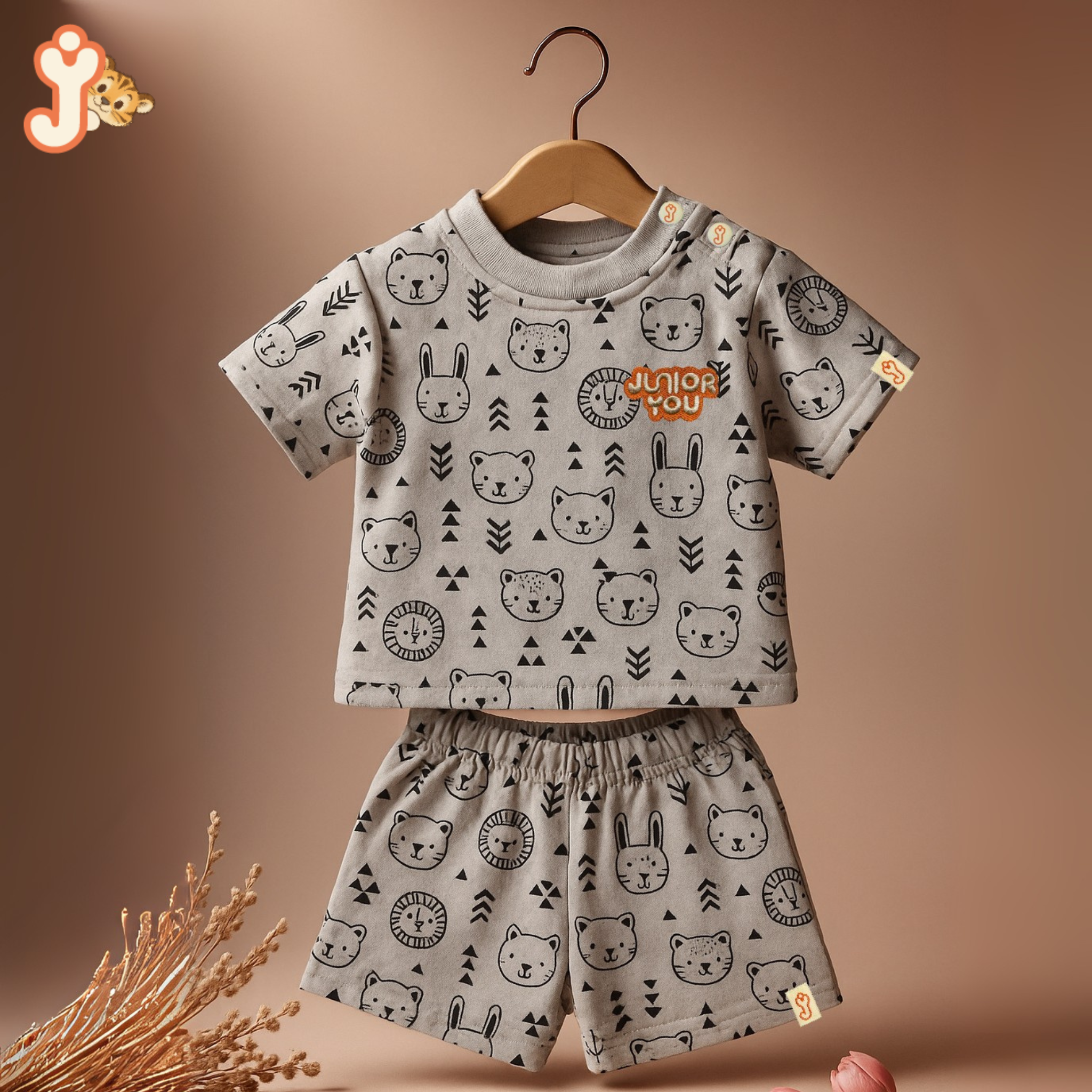 Junioryou Organic Cotton T-shirt Co-ord set (Unisex) - Tiny Tribe Explorer