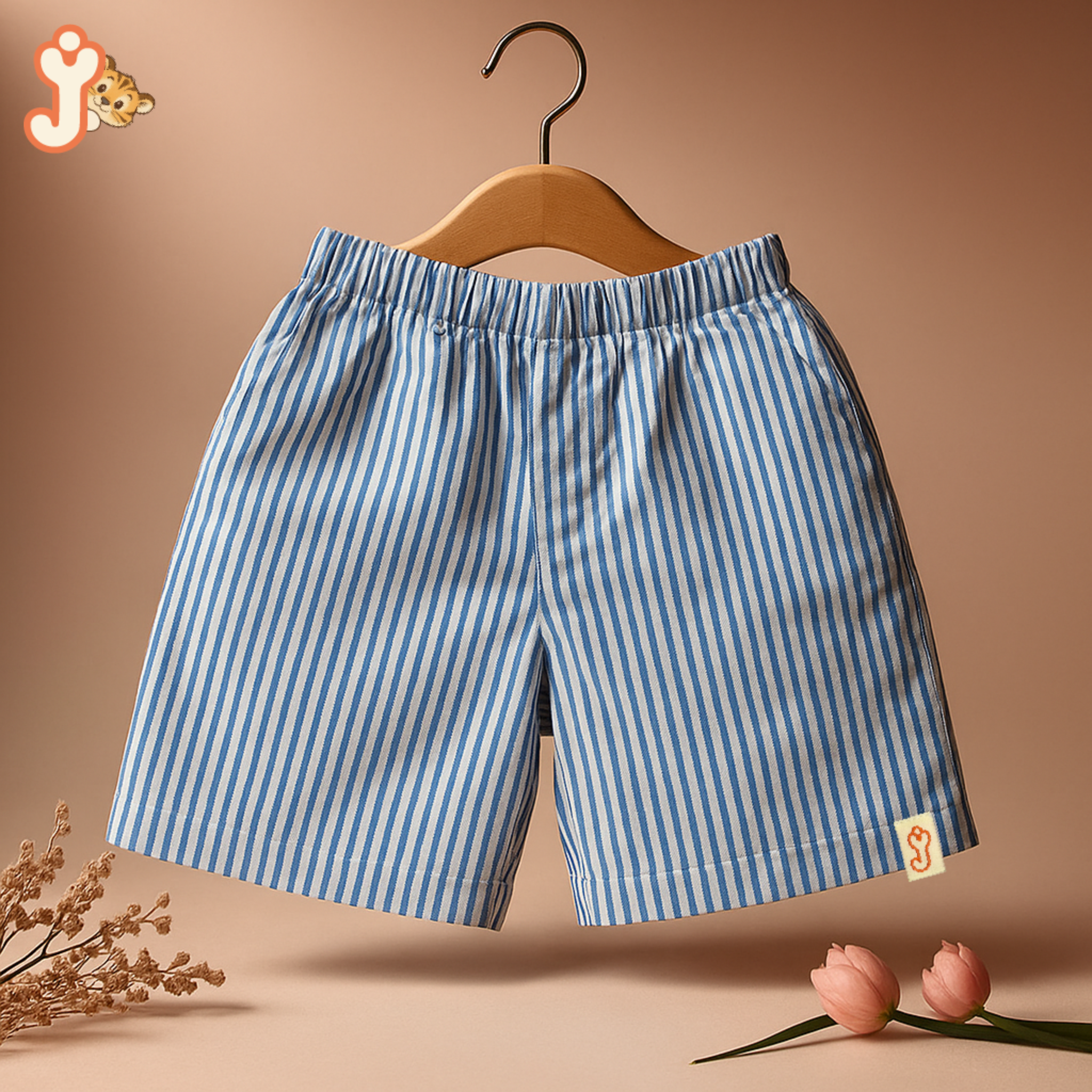 Junioryou Organic Cotton Shirt Co-ord set (Unisex) - Little Voyagers Blue Striped