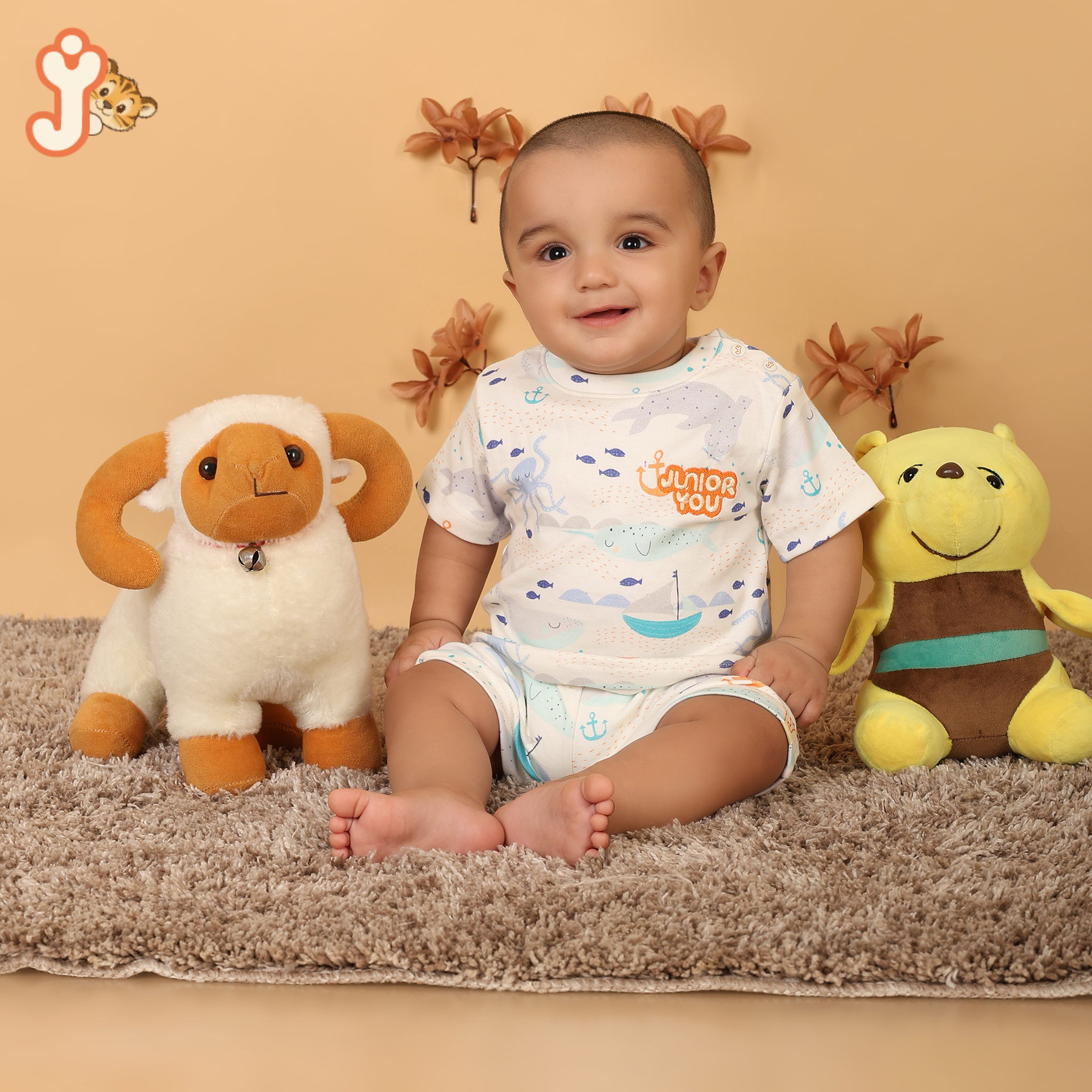 Junioryou Organic Cotton T-shirt Co-ord set (Unisex) - Aquatales Adventure
