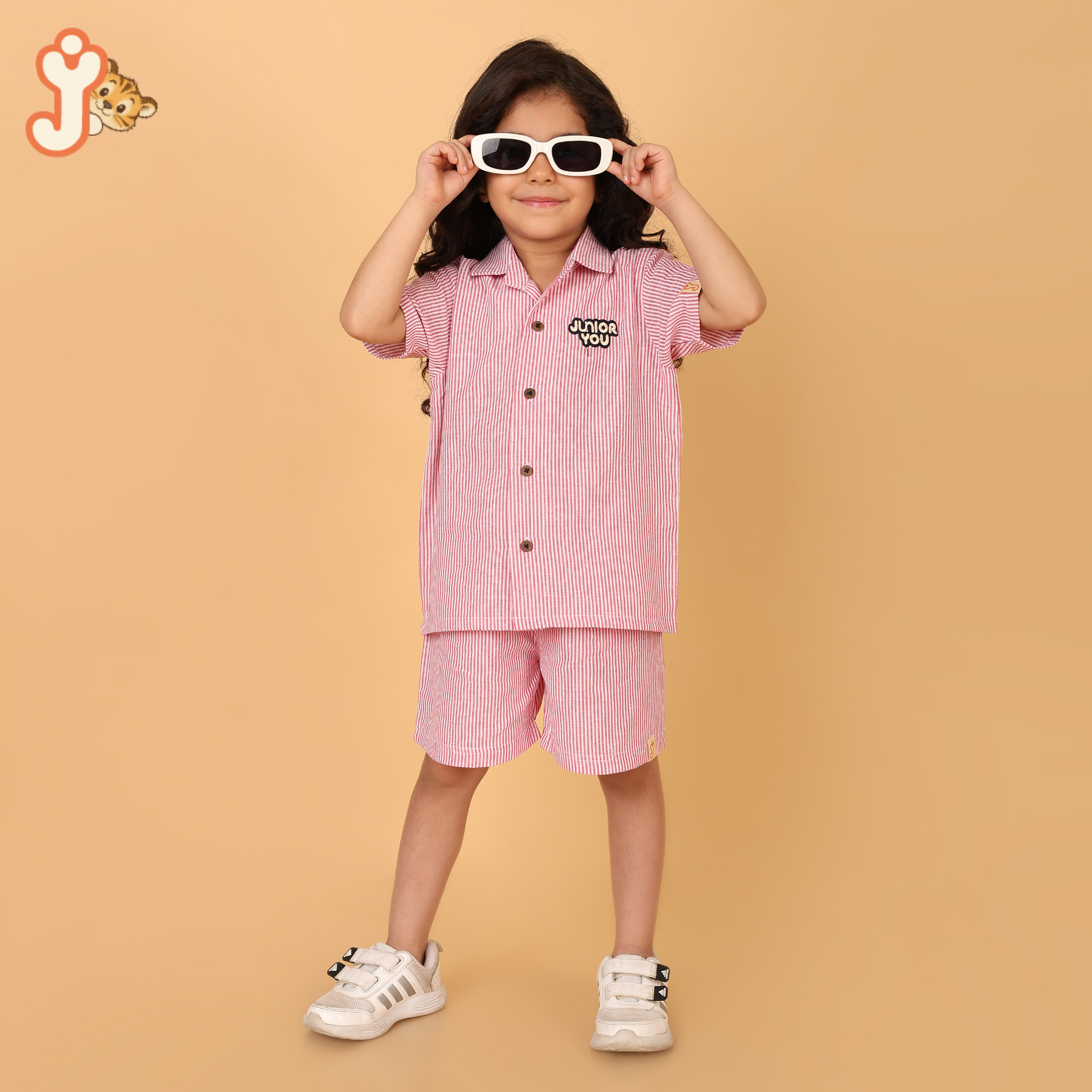 Junioryou Organic Cotton Shirt Co-ord set (Unisex) - Little Voyagers Red Striped