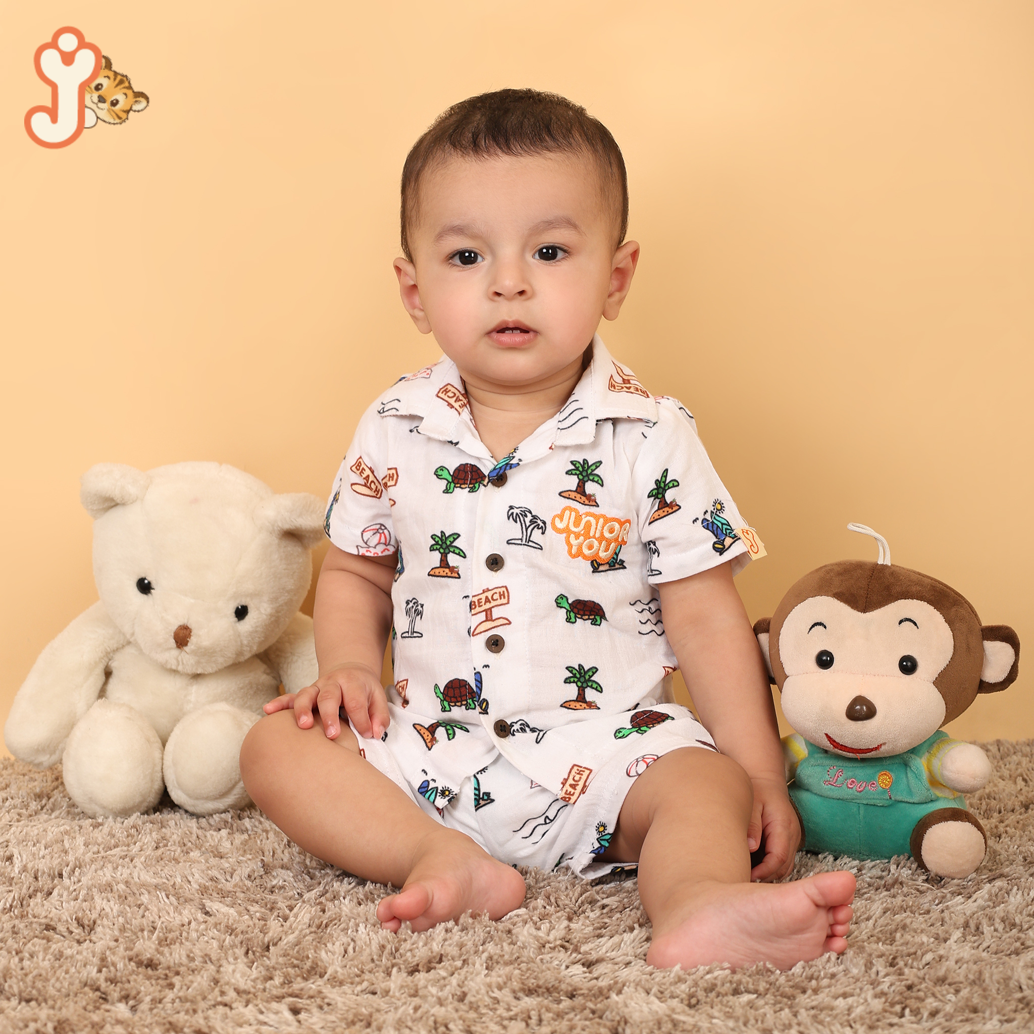 JuniorYou Organic Cotton Muslin Newborn Gift Hamper  – Sandy Toes Holiday